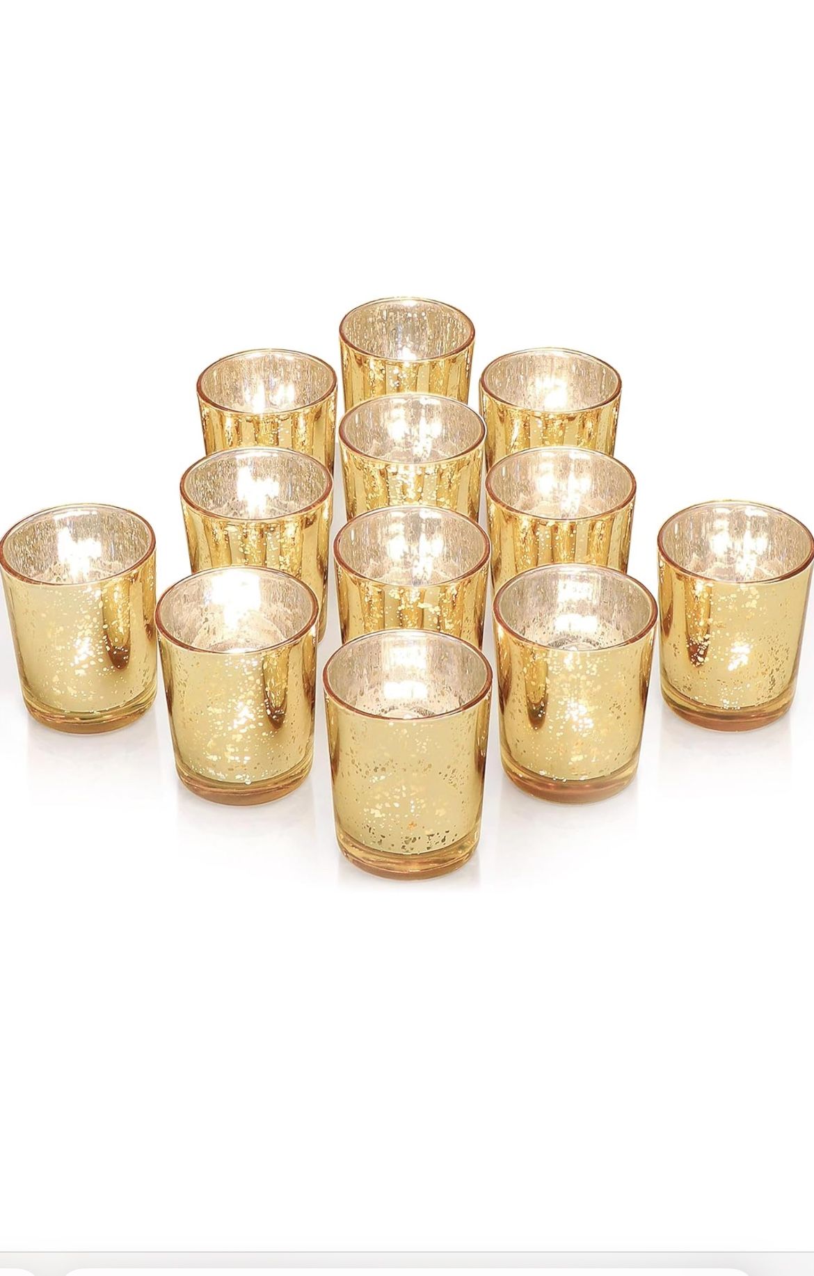 Gold Votive Candle Holders Set of 12