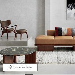 Cb2 Serafin 81" Brown Leather Daybed