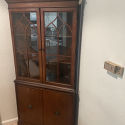 antique curio cabinet
