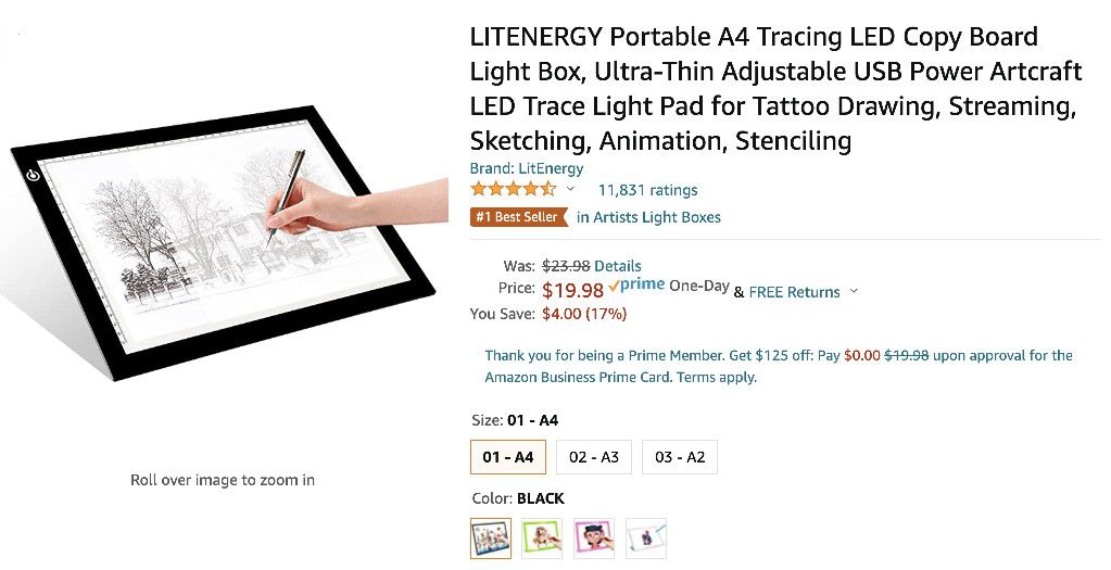 litenergy portable a4 tracing led tracing