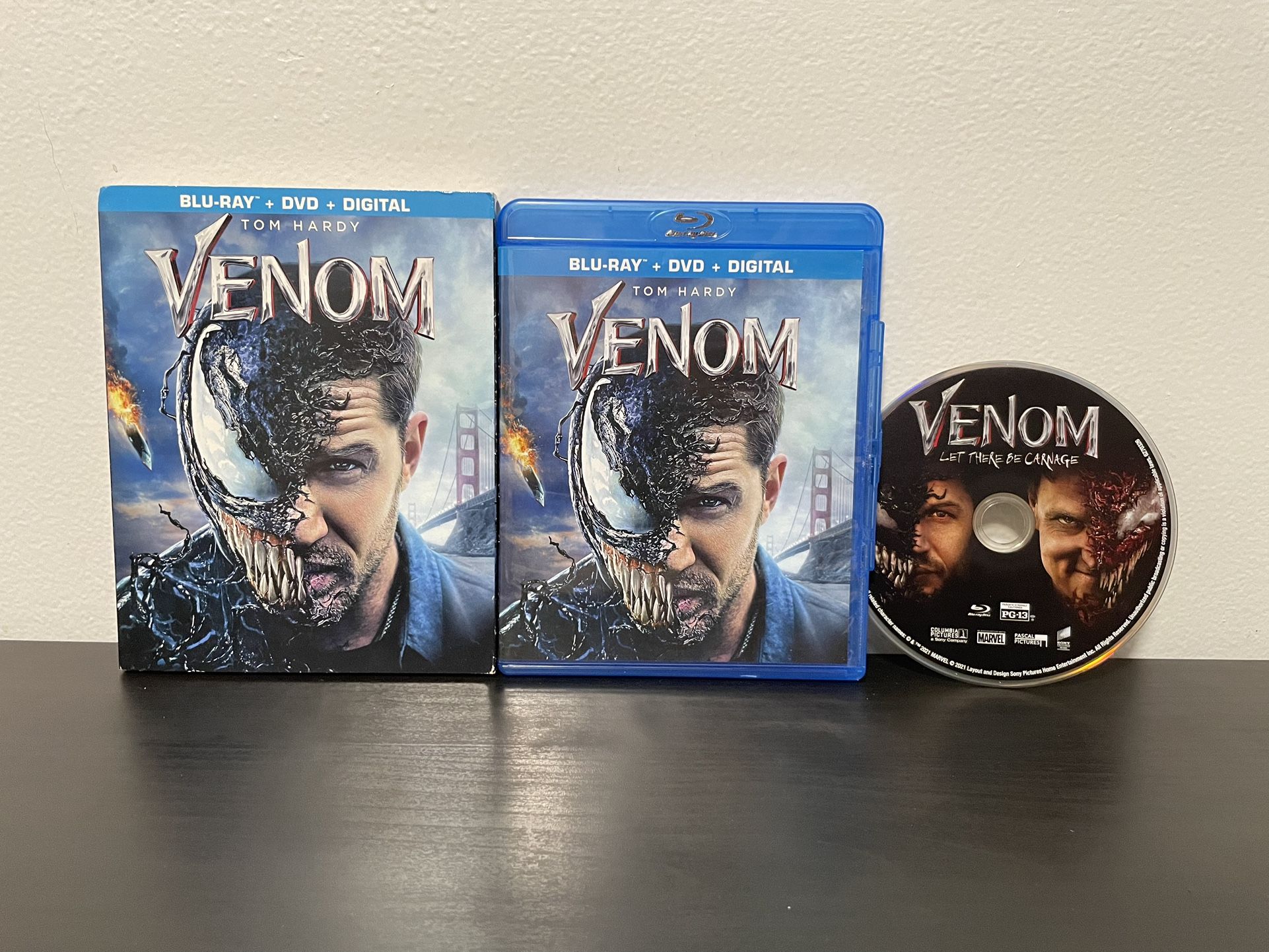 Venom + Let There Be Carnage Blu-Ray 2 Disc Combo Marvel Spider-Man Slipcover