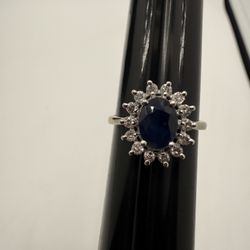 18k Effy Sapphire Ring Size 7.5