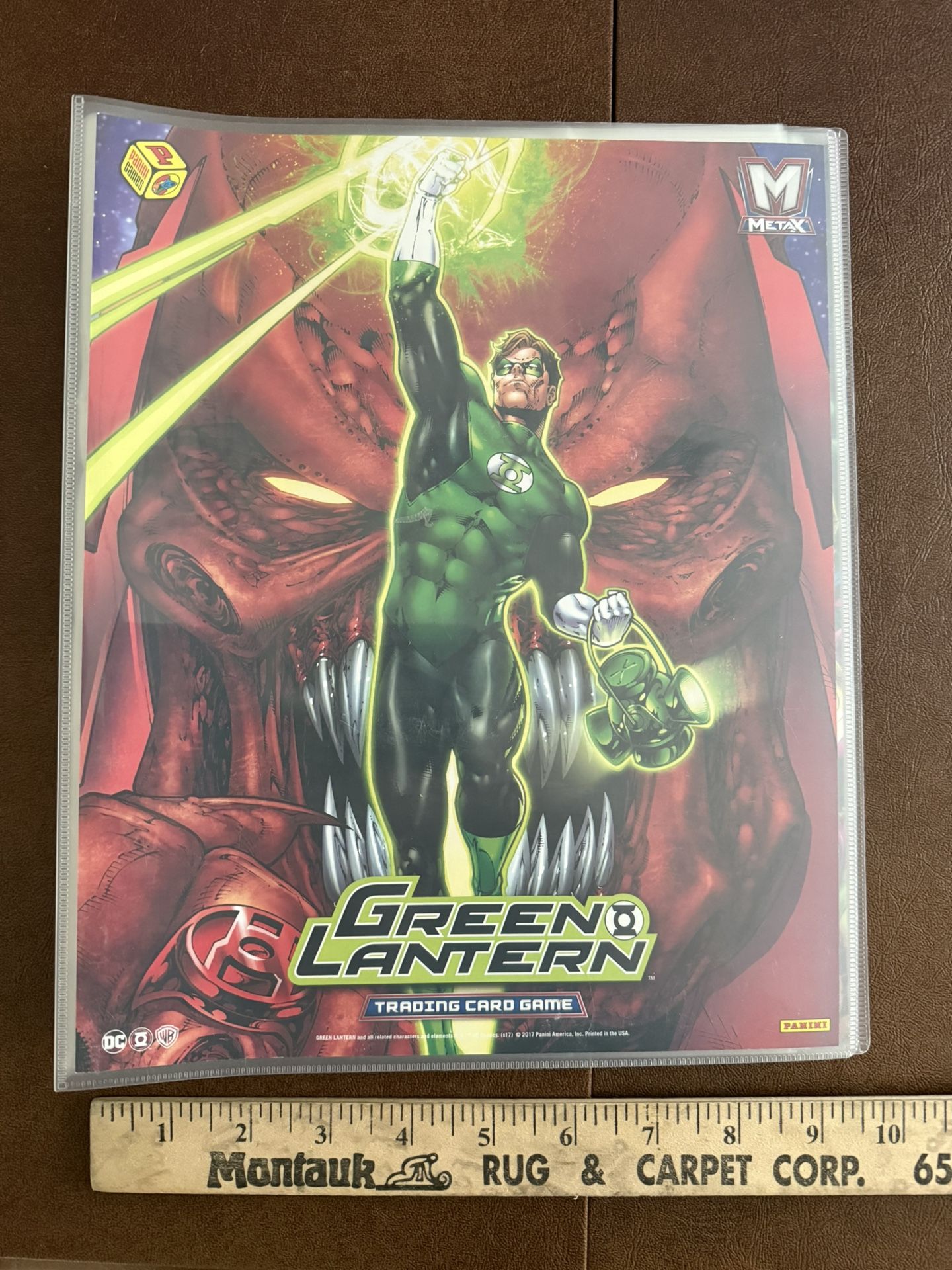 2017 Panini MetaX Trading Card Game Green Lantern Binder With 25, Nine Card Plastic Pages
