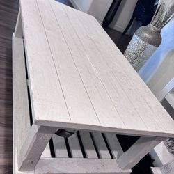Rustic off white Coffee table