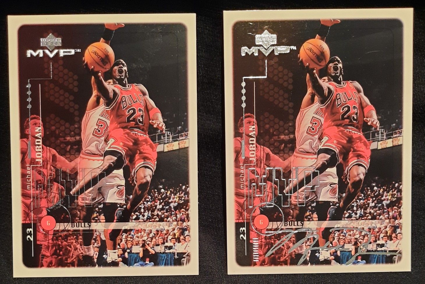 (Two) Rare Michael Jordan 1999 00 Upper Deck MVP Promo w/ Silver