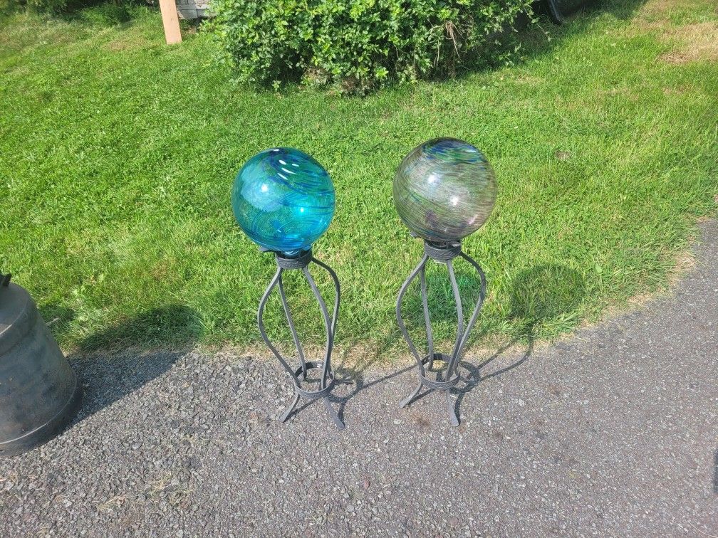 Blown Glass Gazing Balls