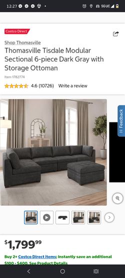 thomasville sectional couch