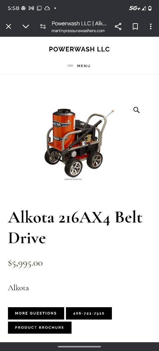 Alkota Hot Water Pressure Washer