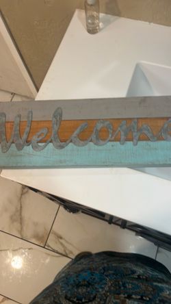 Rustic Wood Welcome Sign