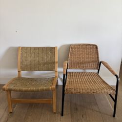 Two Boho Accent Chairs (Great Shape) 