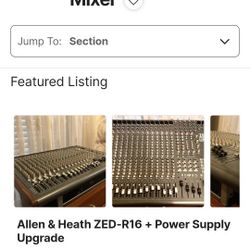 MIXING BOARD ALLEN AND HEATH ZED 16 FIREWIRE🔥🔥🔥