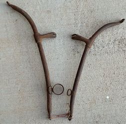 Antique small set of metal horse hames
