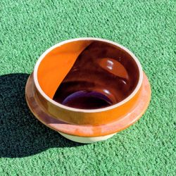 5x3"Japanese Oginoya Mashiko-Yaki Clay GlazeCooking/Serving Bowl/Pot/Planter NOS