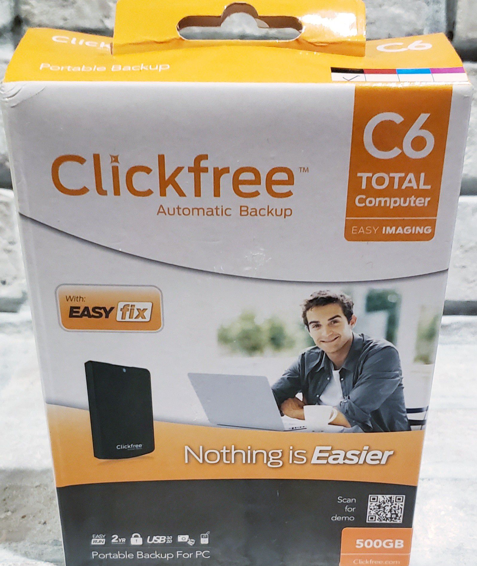 Clickfree automatic backup 500gb C6