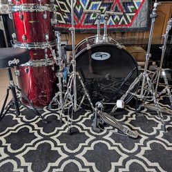 5 Piece SP Drum Set Red Brand New
