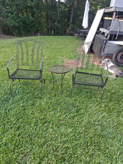 Small table  and  two chairs