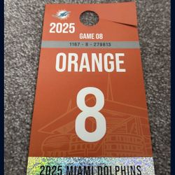 Dolphins Bengals Parking Pass Orange 