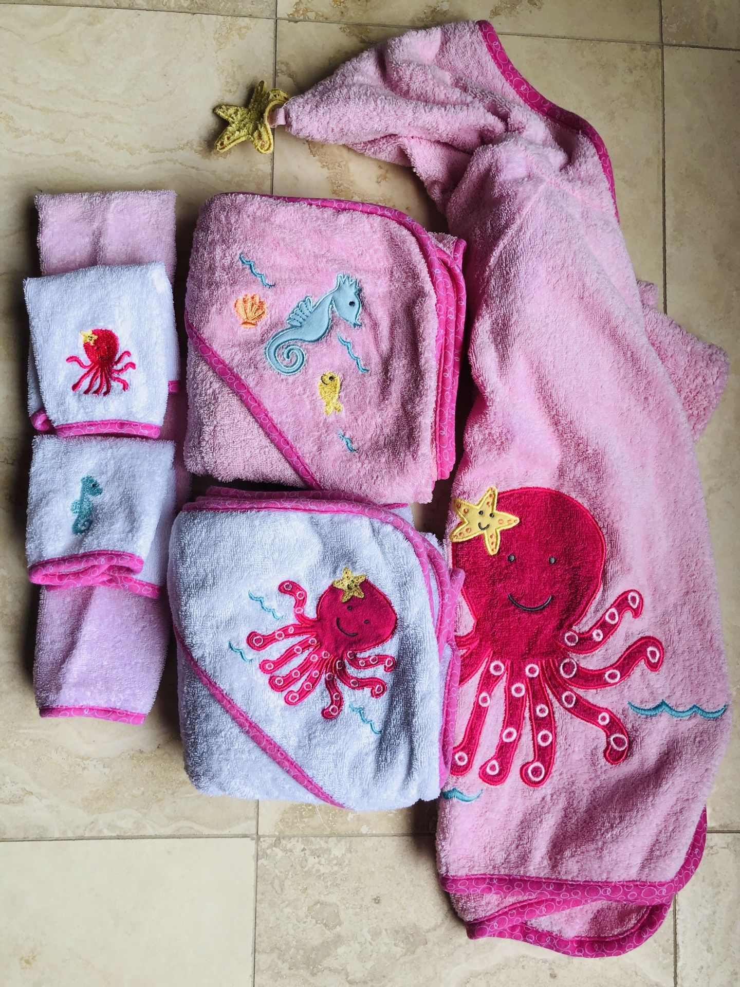 Baby Towels, wash cloths, & bath robe