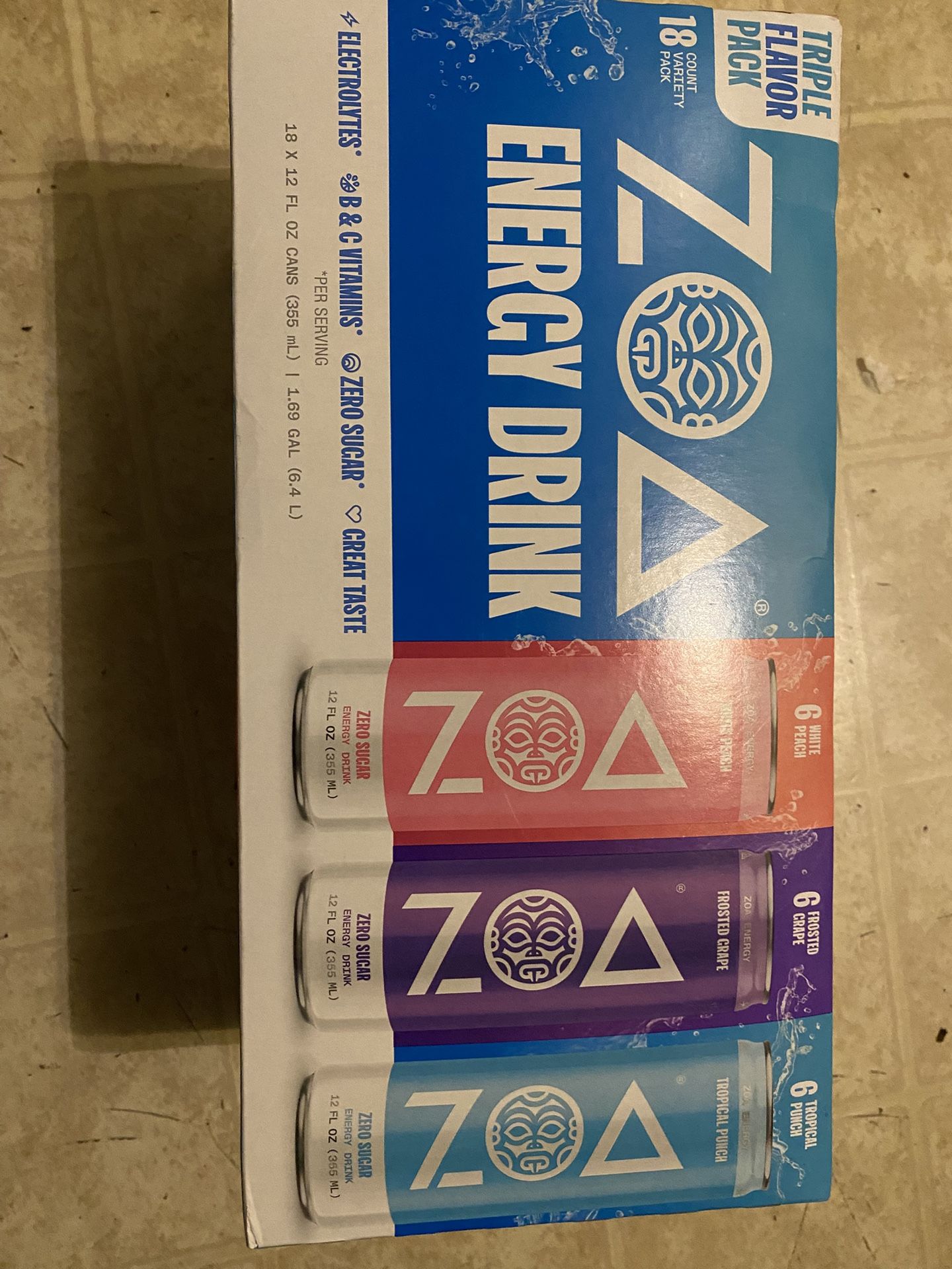 Zoa Energy Drink White Peach