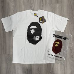 White “New Balance” Bape T-Shirt