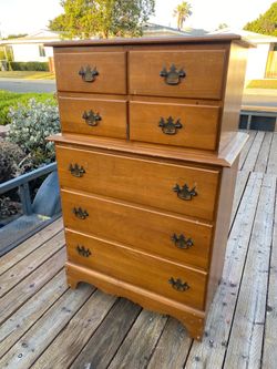 Tall maple dresser