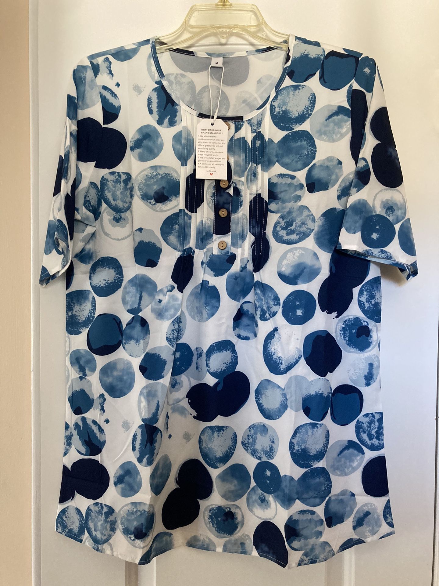 Pleated Front Tunic Top