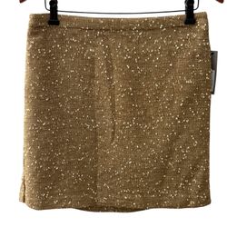 Apt. 9 Brown Acrylic Thigh Length Lined Mini Skirt Women’s Size 6 NWT