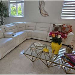 Modani Glass and metal coffee table