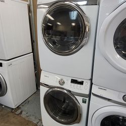 Samsung Front Load Washer And Stackable Gas Dryer Set 