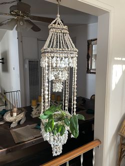 Vintage Square Seashell Hanger For Plants