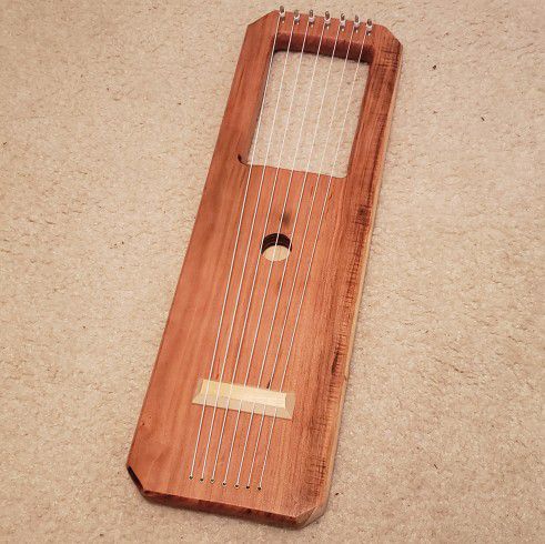 Handmade 7-String Lyre Harp - Cherry Wood