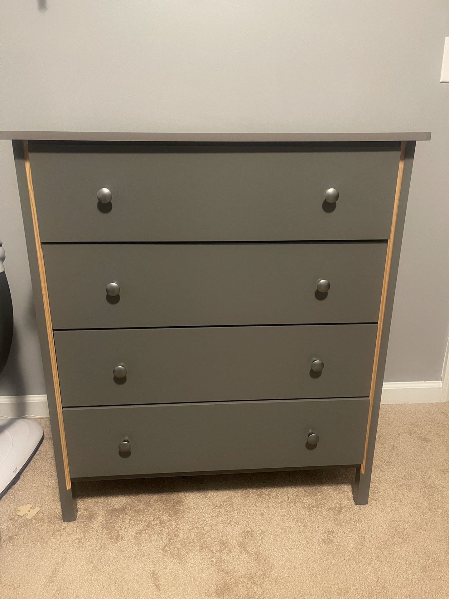 Gray Changing Table With Dresser