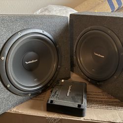2-12 Inch Rockford Fosgate Subs And 500 Watt Amp