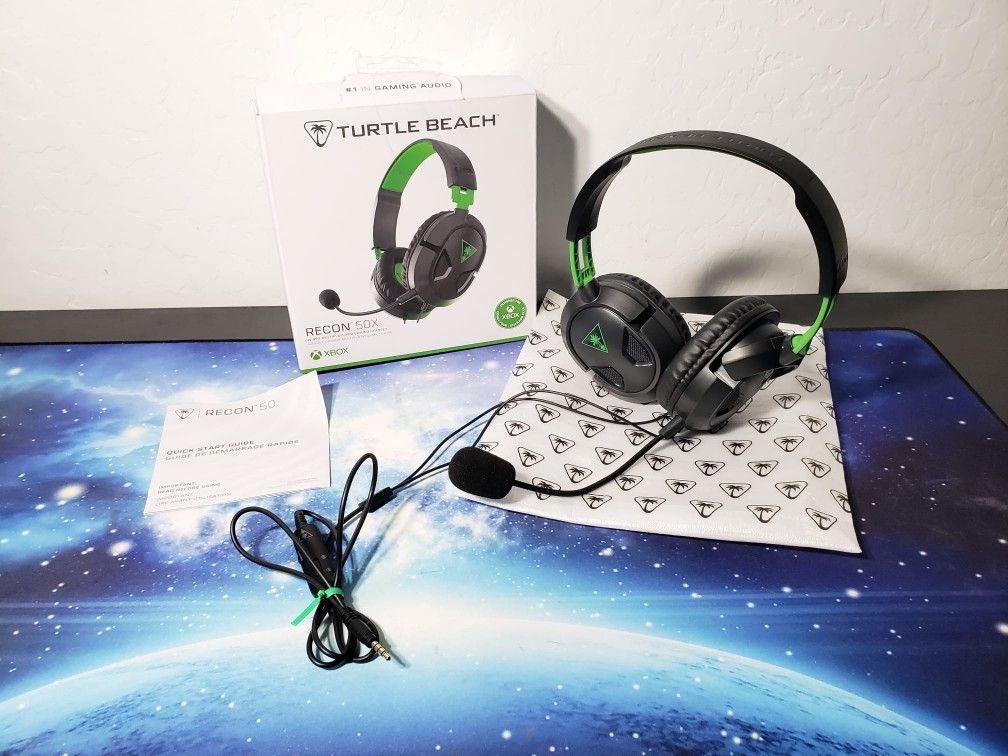 New Turtle Beach Recon 50 Wired Gaming Headset, Xbox Series X|S, Xbox One, PS5, PS4, PlayStation, Nintendo Switch, Mobile & PC W/ 3.5mm, Removable Mic