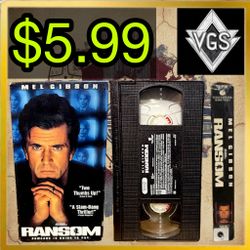 *CLASSIC* Ransom (VHS) starring Mel Gibson – Original theatrical home video release.