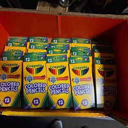 20 Brand New Packages Of Crayola 12 Pack Colored Pencils