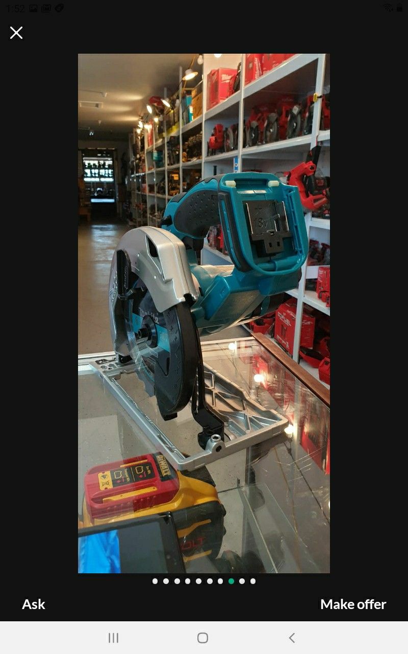 MAKITA 18V CORDLESS CIRCULAR SAW 6-1/2" IN. NO BATTERY NO CHARGER SOLO LA HERRAMIENTA