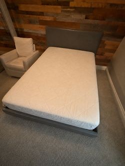 Queen Bed Frame with Mattress