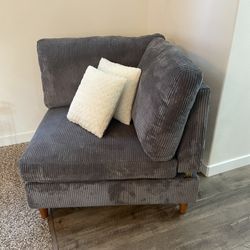 Gray Corner Couch (New)