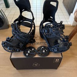 Nidecker Supermatic Snowboard Bindings / Black / Large 