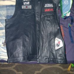 Leather Vest 4xl