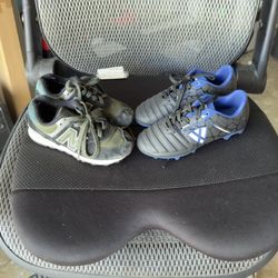 Kids Size Is 11C Soccer cleats And 10.5 New balance Shoes