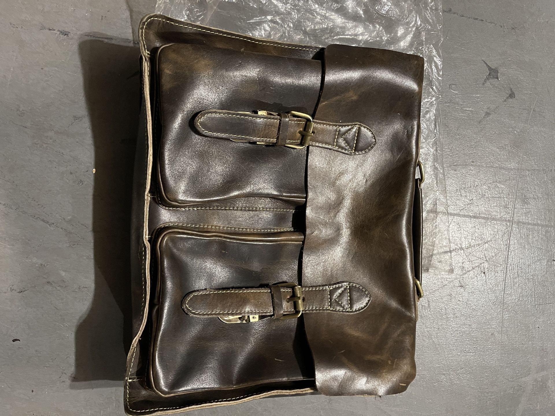 Leather Messenger Bag - Brand new