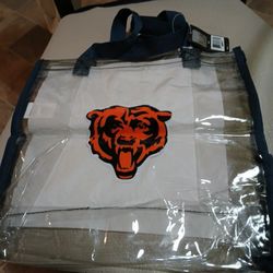 Collectible NFL Chicago Bears Tote Stadium Bag Clear Brand New 11 5 In * 11 5 In