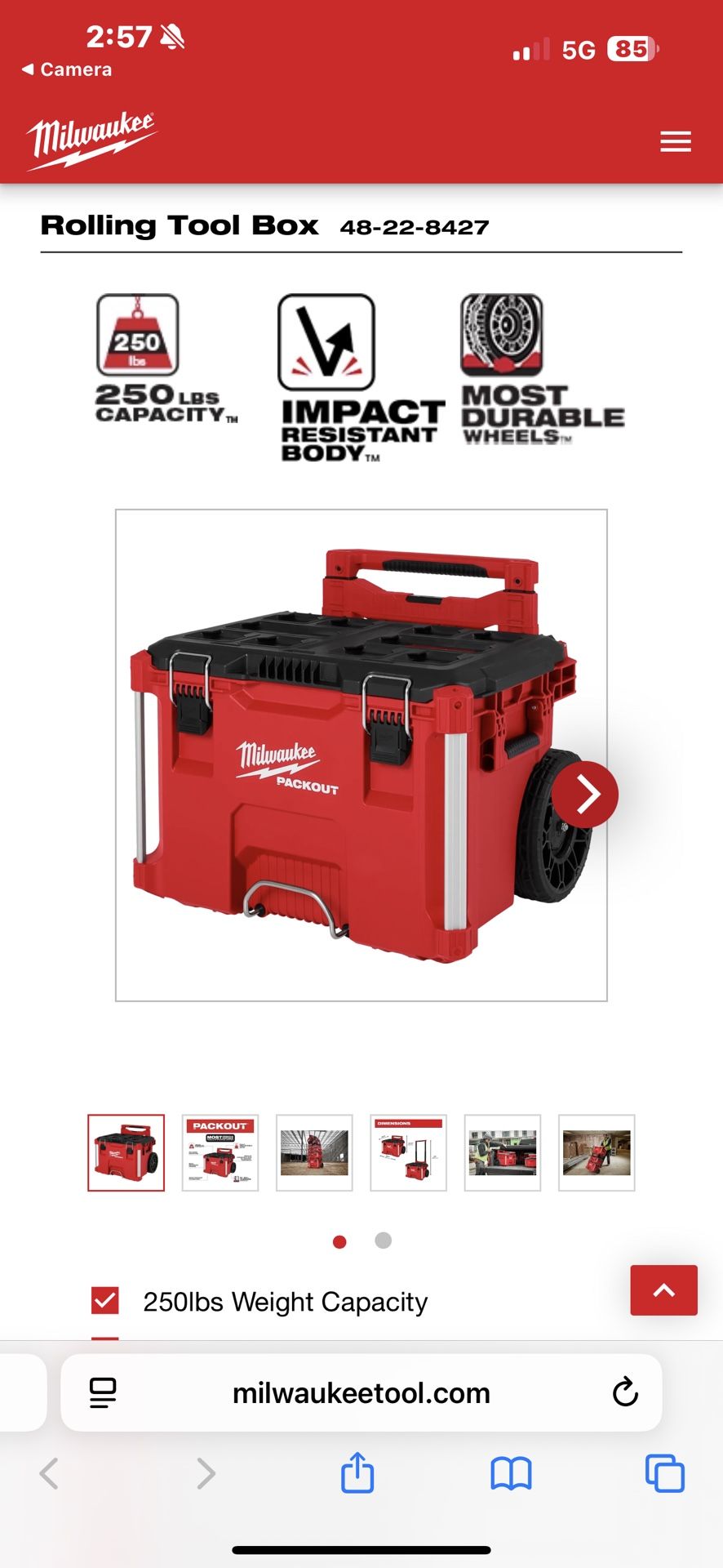 Milwaukee Rolling Toolbox
