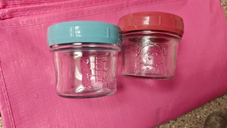 Reusable glass baby food Jars