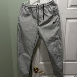 Mens Nike Sportswear Tech Fleece Woven Nylon Pants Gray Medium Grey