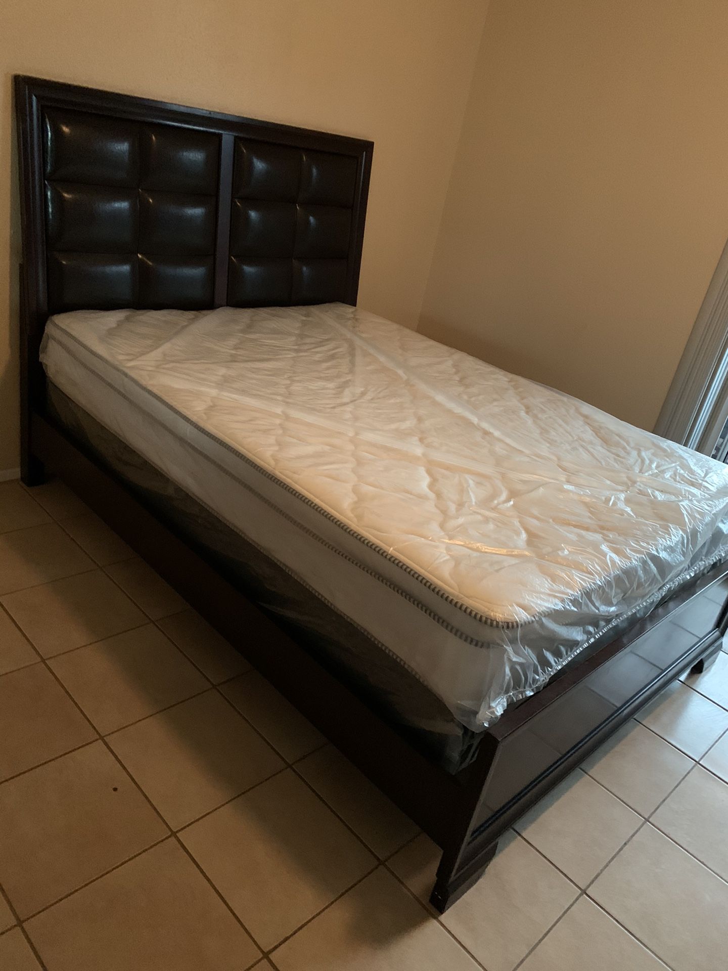 Queen Bed With Bed Base New