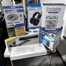 Misc. Items, Keyboard, Speakers, Headphones,earbuds, Portable A/C