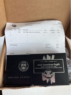 2026 American silver eagle enhanced  uncirculated